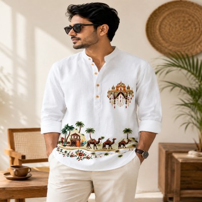Men's Luxury Full Sleeve 100% China Jafran Fabrics Katua